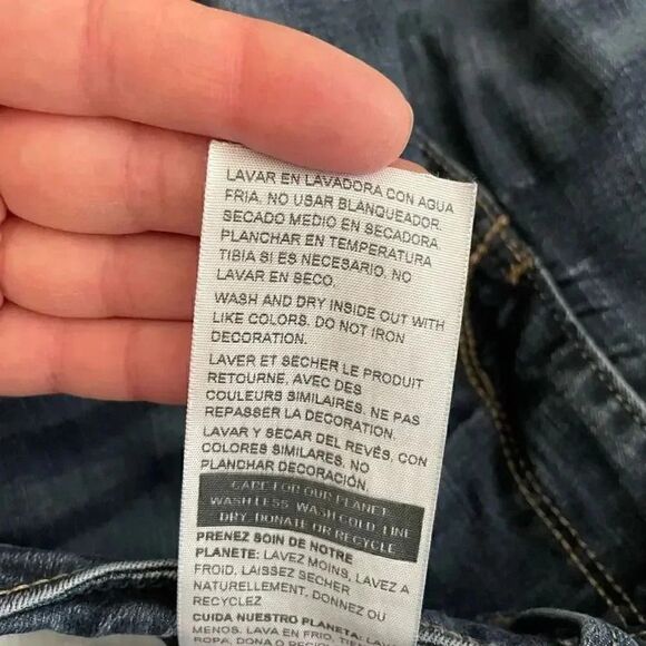 Levi’s Denizen Modern Skinny Crop Denim Blue Button Closure Rolled Hem S #1190 - Picture 10 of 12